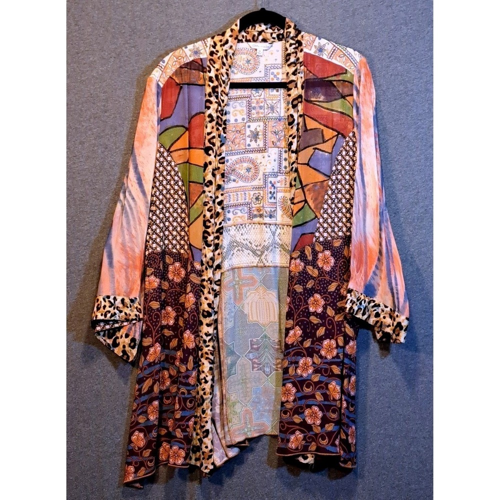 John Mark PatchwoJohn Mark Embroidered Kimono Jac… - image 1